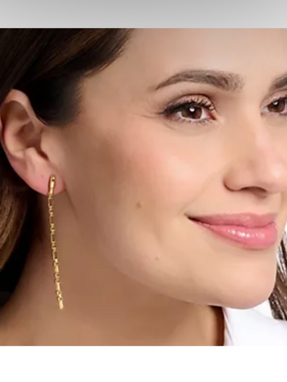 Christian James by Scott Grimes 14K Clad Luciano 3" Chain Earrings New with Box